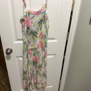 DKNY Floral Crepe Dress Small